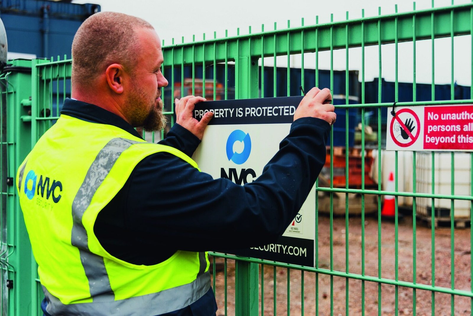 NVC officer securing a protected site